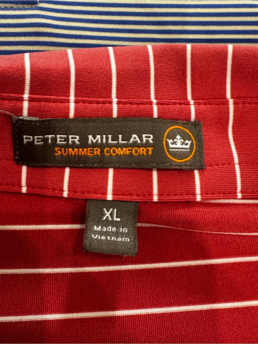 Peter Millar Summer Comfort Men’s XL Striped Performance Polo Shirt Lot of 3 - Picture 5 of 7